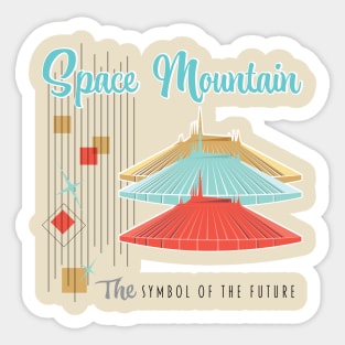 Space Mtn - Mid Century Modern - The Symbol of the Future Sticker